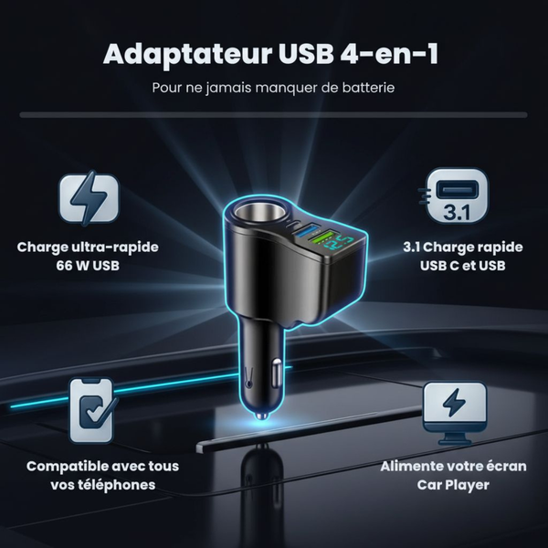 Adaptateur USB 4-en-1